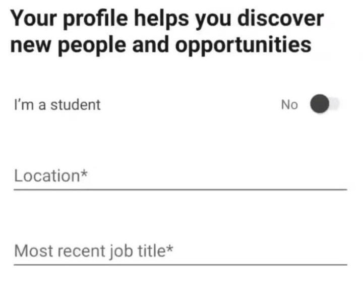 مراحل ساخت اکانت لینکدین - مرحله 3